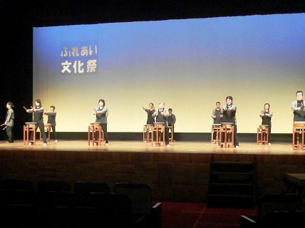 ふれあい文化祭で和太鼓の演奏披露